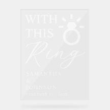 With This Ring Personalized Wedding