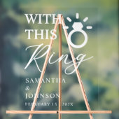 With This Ring Personalized Wedding Acrylschild (Neutral)