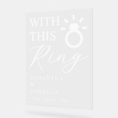 With This Ring Personalized Wedding Acrylschild (Winkel)