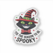 With Witch Hat And Tie Aufkleber (Vorderseite)