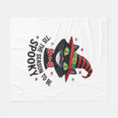 With Witch Hat And Tie Fleecedecke (Vorderseite (Horizontal))