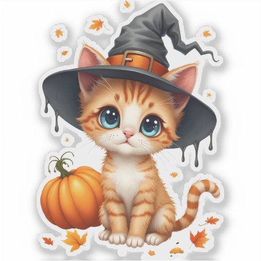 Withch Kitty Aufkleber (Vorderseite)