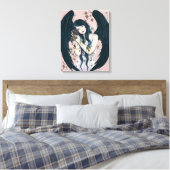 Wither Gothic Angel Decay Pink Wrapped Canvas Leinwanddruck (Insitu (Schlafzimmer))