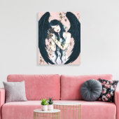 Wither Gothic Angel Decay Pink Wrapped Canvas Leinwanddruck (Insitu (Wohnzimmer))