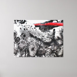 Withering Fields of the Crimson Dusk Leinwanddruck