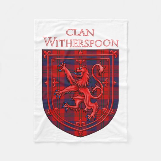 Witherspoon Tartan Scottish Plaid Lion Rampant Fleecedecke (Vorderseite)