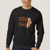 Without Dance Whats The Pointe Classical Ballet Da Sweatshirt (Vorderseite)