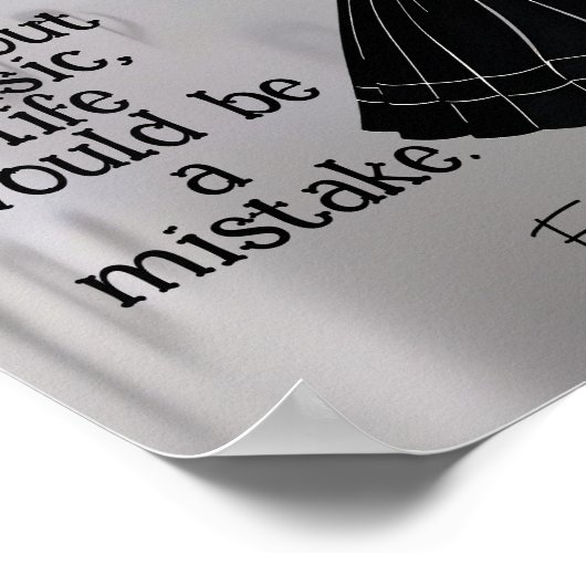 Without music life would be a mistake  poster (Ecke)