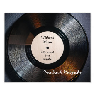 Without Music - Nietzsche quote - art print Fotodruck