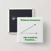 Withouth Geometrie, Leben würde sinnlos sein Button (Vorne & Hinten)