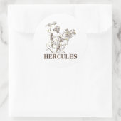 WITS: Hercules Runder Aufkleber (Tasche)