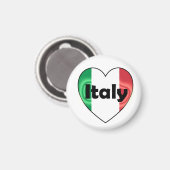 Witte Heart Italien Magnet (Vorderseite/Rückseite)