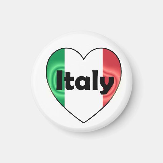 Witte Heart Italien Magnet (Vorne)