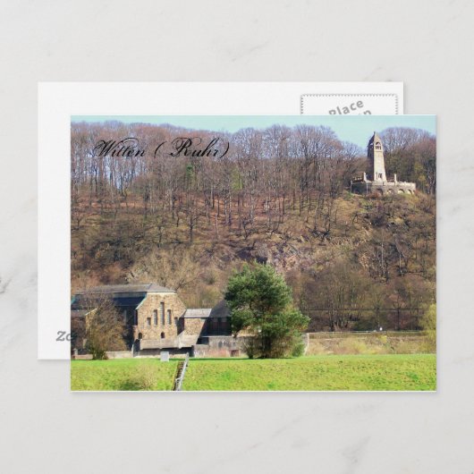 Witten Berger-Denkmal Wasserkraftwerk Postkarte (Vorne/Hinten)