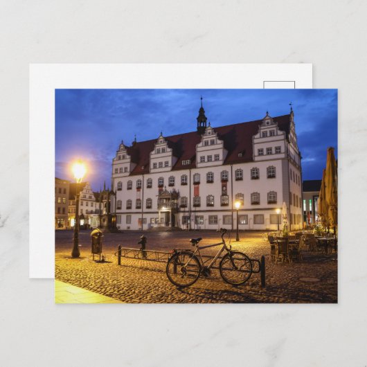 Wittenberg Night Postcard Postkarte (Vorne/Hinten)