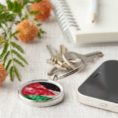 Witterte jordanische Flagge Schlüsselanhänger (Seite)