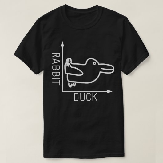 Wittgenstein Rabbit Duck Illusion 2 T-Shirt (Design vorne)