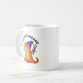 Wittle Wizard Funny Lizard Pun Kaffeetasse (Vorderseite Links)