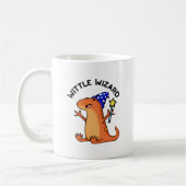 Wittle Wizard Funny Lizard Pun Kaffeetasse (Links)