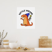 Wittle Wizard Funny Lizard Pun Poster (Küche)