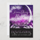 Wittling Halloween Liebe Moon Hochzeitseinladung Einladung (Vorderseite)