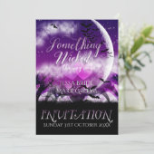 Wittling Halloween Liebe Moon Hochzeitseinladung Einladung (Stehend Vorderseite)