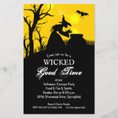 Wittling Silhouette Haushalt Halloween Einladungen (Vorderseite)