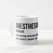 Witty Anesthesiologin Definition Tasse (Vorderseite Links)