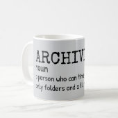 Witty Archivist Definition Kaffee Tasse (Vorderseite Links)