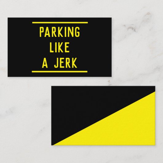 Witty Bad Parking Telefonnummerkarte (Vorne/Hinten)
