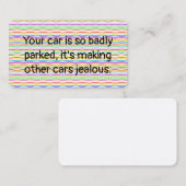 Witty Bad Parking Visitenkarte (Vorne/Hinten)