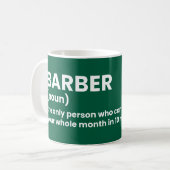 Witty Barber Definition Coffee Tasse (Vorderseite Links)