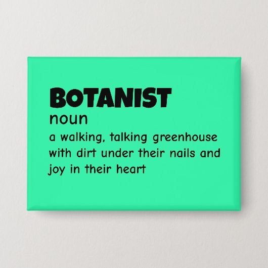 Witty Botany Expert Definition Button (Vorderseite)