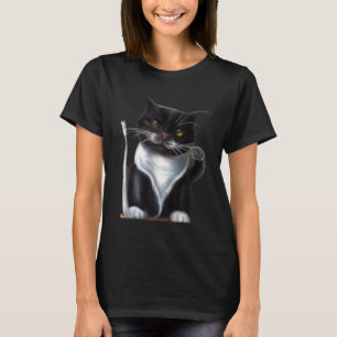 Witty Cat Artwork meow kitty Portrait niedliches K T-Shirt