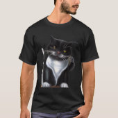 Witty Cat Artwork meow kitty Portrait niedliches K T-Shirt (Vorderseite)