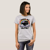 Witty Cat Graphic T-Shirt - Stille Beurteilung (Vorne ganz)