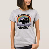Witty Cat Graphic T-Shirt - Stille Beurteilung (Vorderseite)