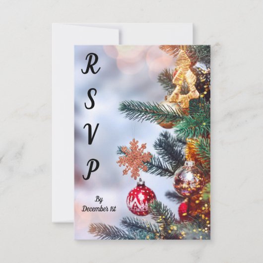 Witty Christmas RSVP Card (Vorderseite)
