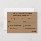 Witty Christmas RSVP Card Karte (Rückseite)