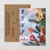 Witty Christmas RSVP Card Karte (Vorne/Hinten)