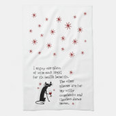 Witty Comebacks Weine Zitat Black Cat Geschirrtuch (Vertikal)