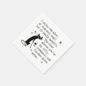 Witty Comebacks Weine Zitat Black Cat Serviette (Ecke)