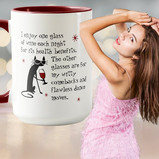 Witty Comebacks Weine Zitat Black Cat Tasse