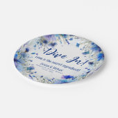 💍 Witty Cornflowers und Lavender Elegance Pappteller (Schrägansicht)