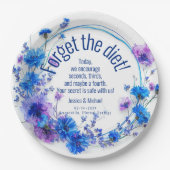 💍 Witty Cornflowers und Lavender Elegance Pappteller (Vorderseite)