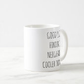 Witty Farewell Viel Glück finden Coolere Nachbarn Kaffeetasse (VorderseiteRechts)