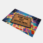Witty Footmark Barcode Doormat Fußmatte (Schrägansicht)