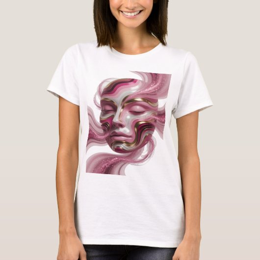 Witty Gold ABSTRACT ART Statement Design T-Shirt (Vorderseite)