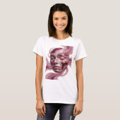 Witty Gold ABSTRACT ART Statement Design T-Shirt (Vorne ganz)