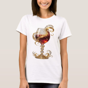 Witty Gold ABSTRACT ART Statement T-Shirt